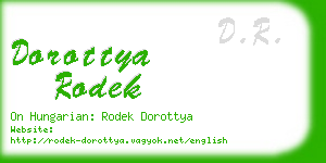 dorottya rodek business card